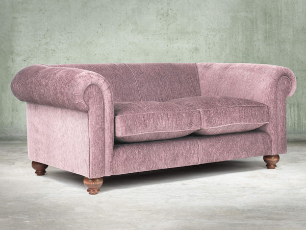 Tillie 2 Seat Chesterfield Sofa In Dusk Funky Cord