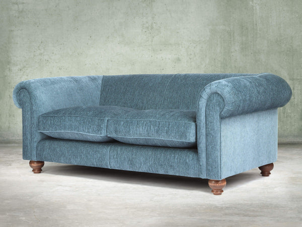 Tillie 3 Seat Chesterfield Sofa In Atlantic Funky Cord