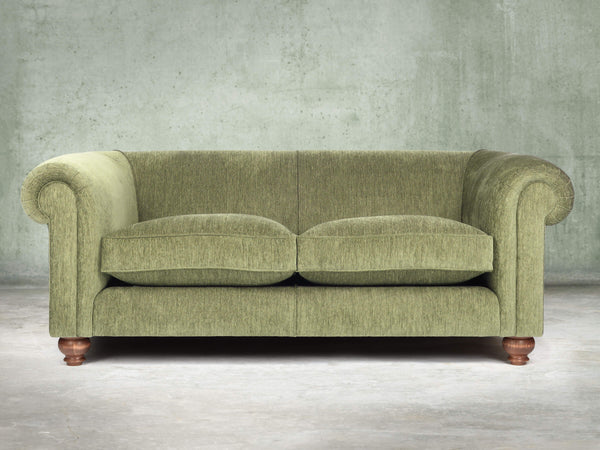 Tillie 3 Seat Chesterfield Sofa In Moss Funky Cord