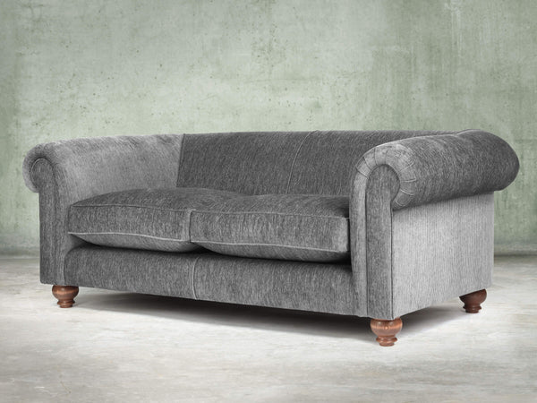 Tillie 3 Seat Chesterfield Sofa In Slate Funky Cord