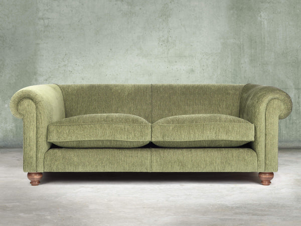 Tillie 4 Seat Chesterfield Sofa In Moss Funky Cord