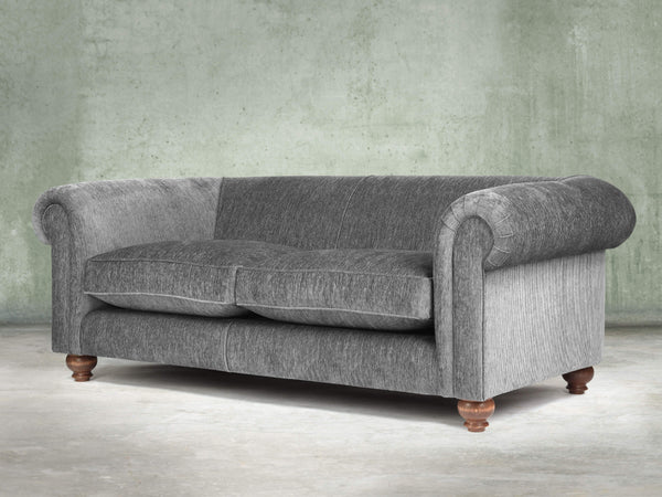 Tillie 4 Seat Chesterfield Sofa In Slate Funky Cord