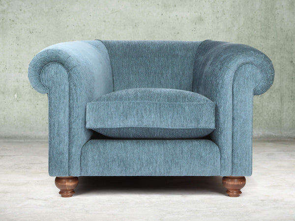 Tillie Chesterfield Chair In Atlantic Funky Cord