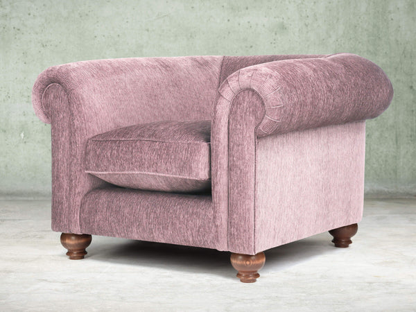 Tillie Chesterfield Chair In Dusk Funky Cord