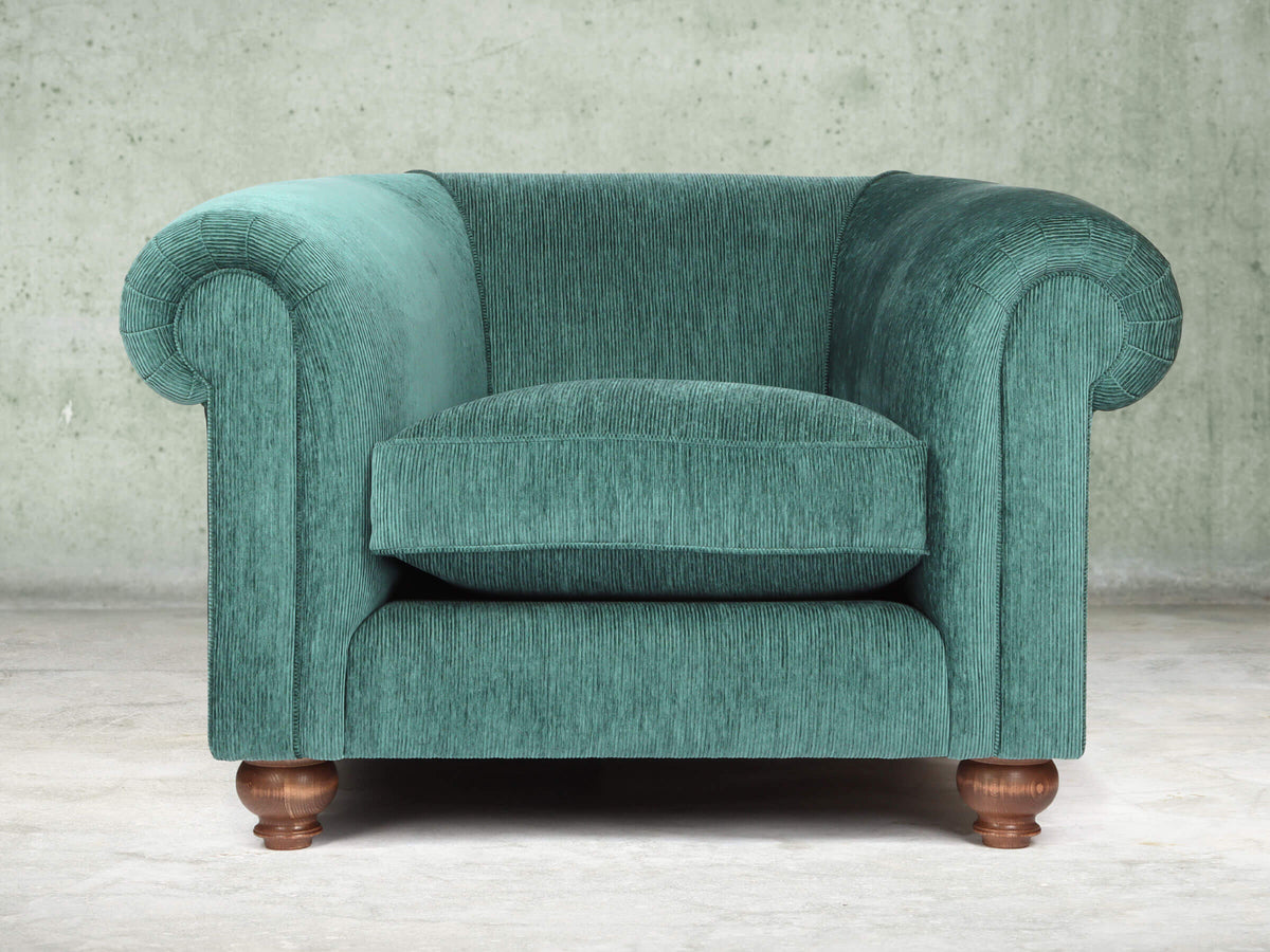 Antique Funky Accent Chair Tillie Chesterfield Chair In Emerald