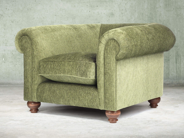 Tillie Chesterfield Snuggler In Moss Funky Cord